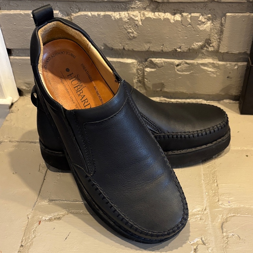 Samuel‎ Hubbard Men's Black Leather Shoes size 7.5M